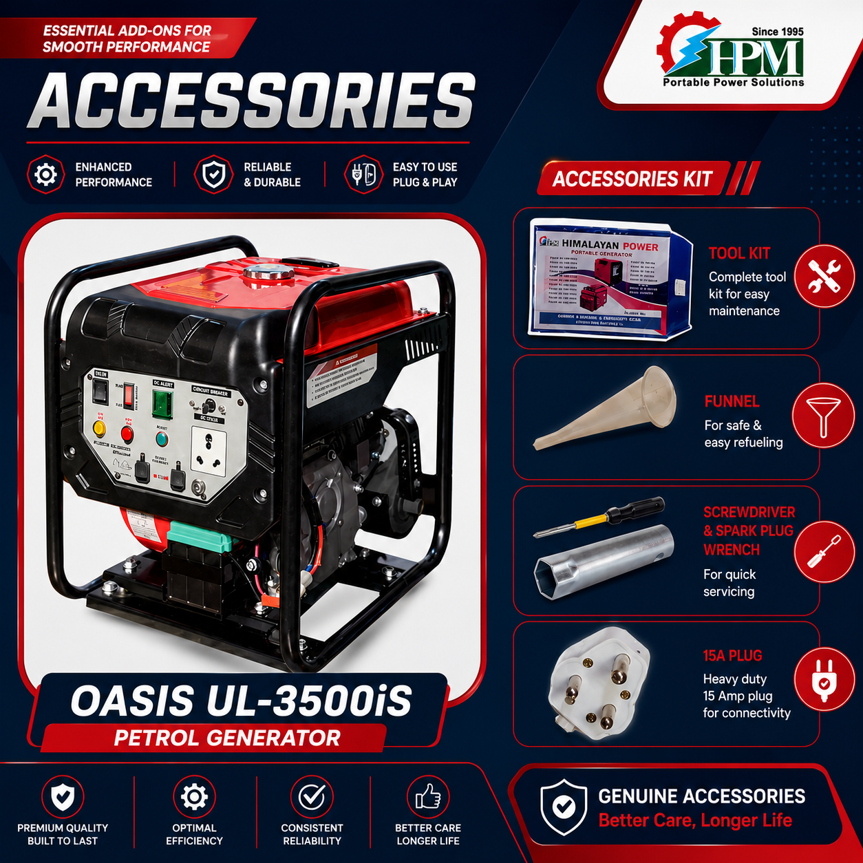 3 KVA Smart Portable Digital Inverter Generator Oasis UL-3500is, Recoil Start & Self Start